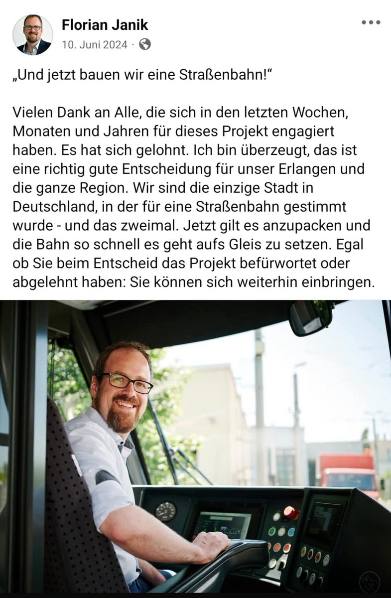 MittelstandMfr's tweet photo. Heute jährt sich der #StUB Bürgerentscheid 2024 in der Stadt #Erlangen.
 
Resümee?

1. Was ist seither Positives geschehen?
2. Was haben die Planungen gebracht?
3. ⁠Was haben die Planungen gekostet?
4. ⁠Endet heute die Bindungswirkung des Bürgerentscheid 2024. https://t.co/Efpzjs6GLc