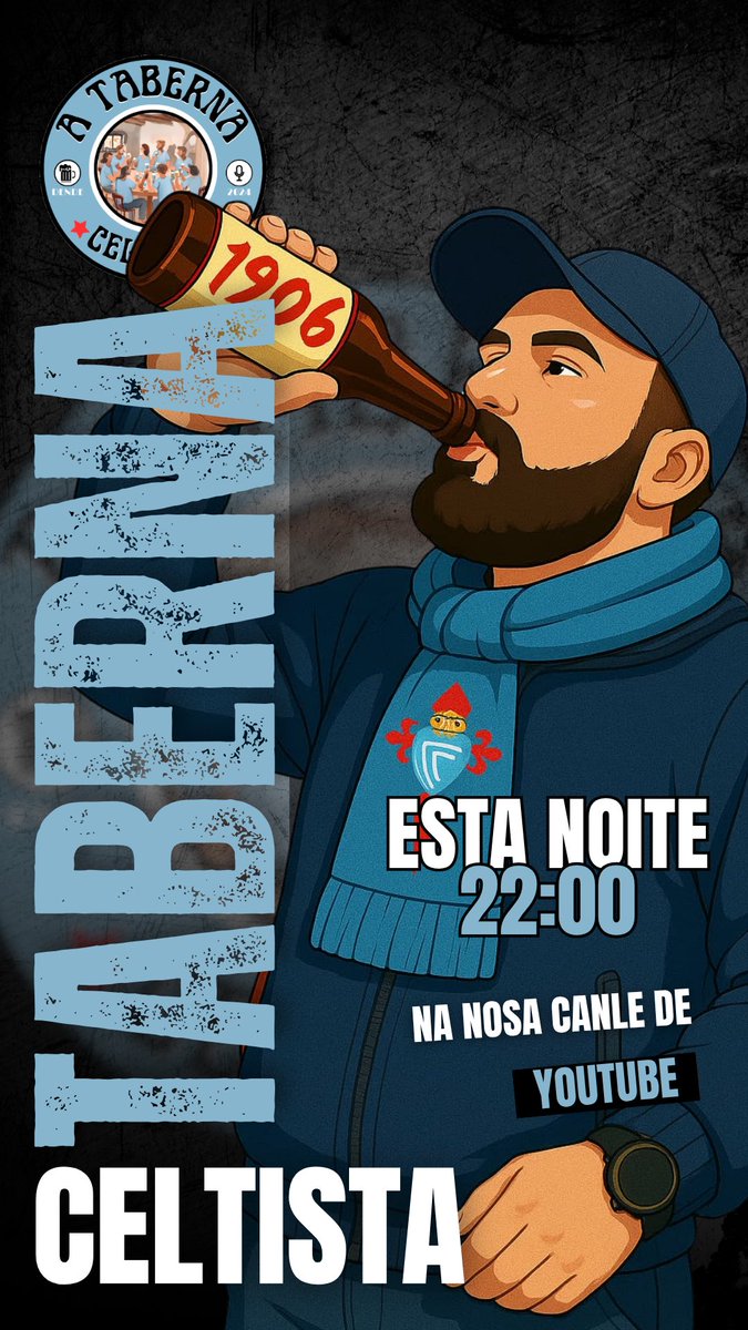 🕙 Esta noite ás 22:00 abrimos a Taberna Celtista!

⚽ Sen partidos, sen notas… pero con moita actualidade celeste 🔥
📦 Fichaxes, rumores, verán quente en Casa Celta 🌡️

💬 Vés ou deixámosche sen licor café?

🎥 En YouTube

#ATabernaCeltista #RCCelta #ForzaCelta #FichaxesCelta