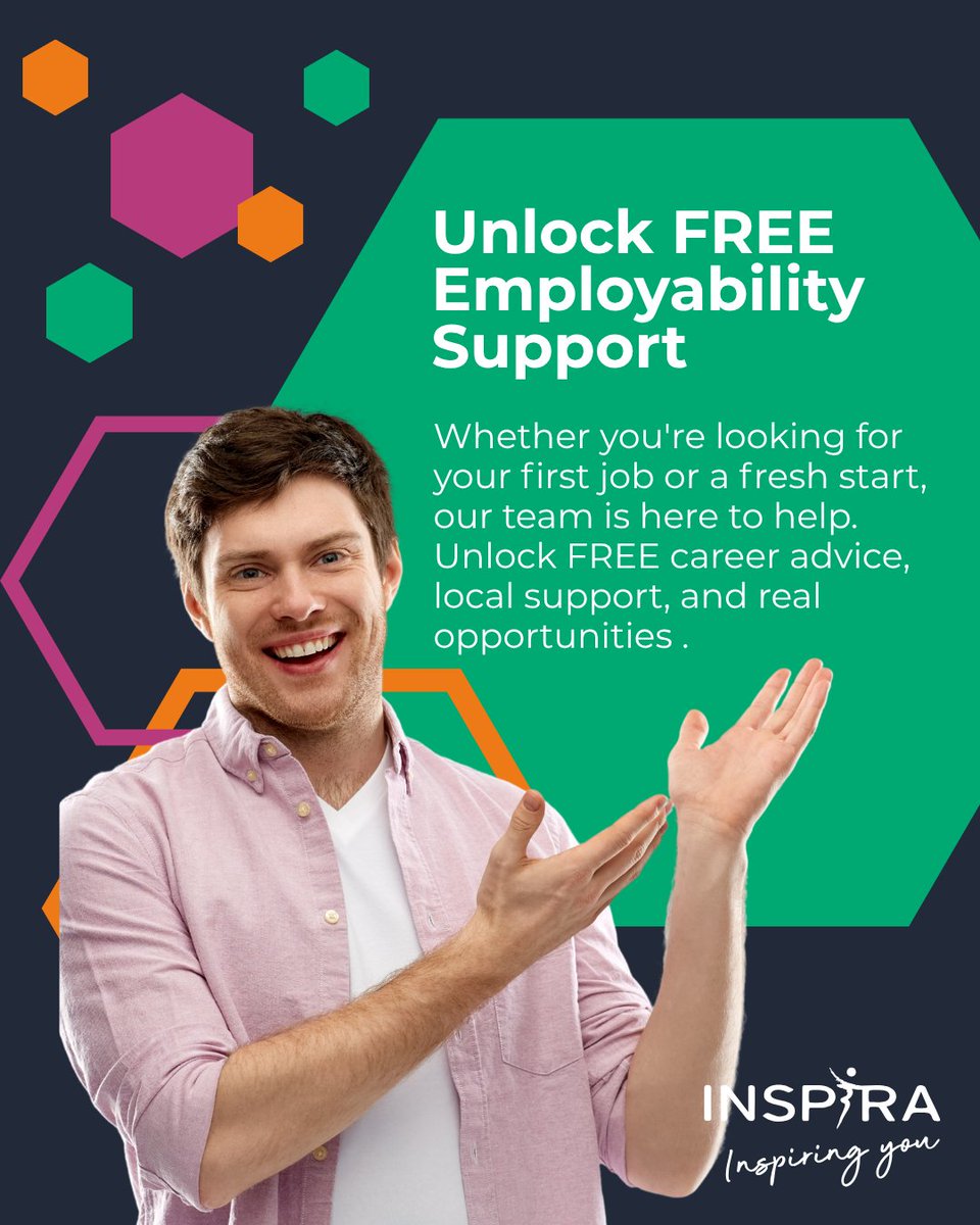 Start your week strong 💪 Whether you're looking for your first job or a fresh start, our team is here to help. Free career advice, local support, and real opportunities – just one call away.

👉Get in touch today: 0345 658 8647

#MotivationMonday #CareerSupport #InspiraWorks