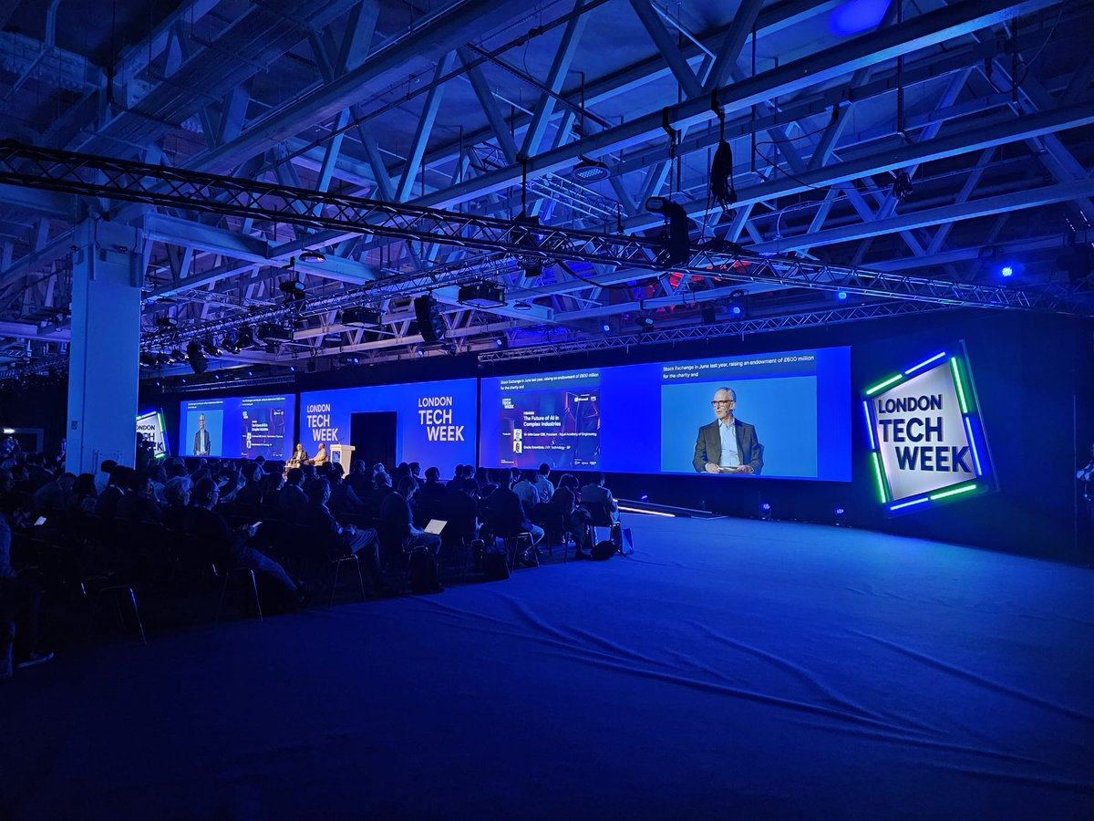 Royal Academy of Engineering (@raengnews) on Twitter photo From the main stage at <a href="/LDNTechWeek/">London Tech Week</a> today, Academy President Sir John Lazar CBE FREng discusses the impact of AI applications on day-to-day work in complex industries.
“There’s a lot of discussion around AI and the world of work. My view is that the most significant benefits we From the main stage at <a href="/LDNTechWeek/">London Tech Week</a> today, Academy President Sir John Lazar CBE FREng discusses the impact of AI applications on day-to-day work in complex industries.
“There’s a lot of discussion around AI and the world of work. My view is that the most significant benefits we