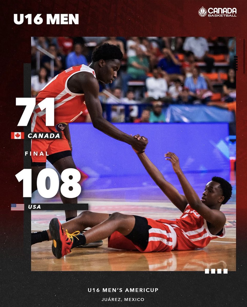 Tough way to end it for Canada’s U16 team, especially without Isaiah Hamilton, but I think the players showed out well. Lots of elite prospects on that team with really high upside. Subscribe to the Monday Report to find out about the next wave of Canadian talent! 🇨🇦🏀
