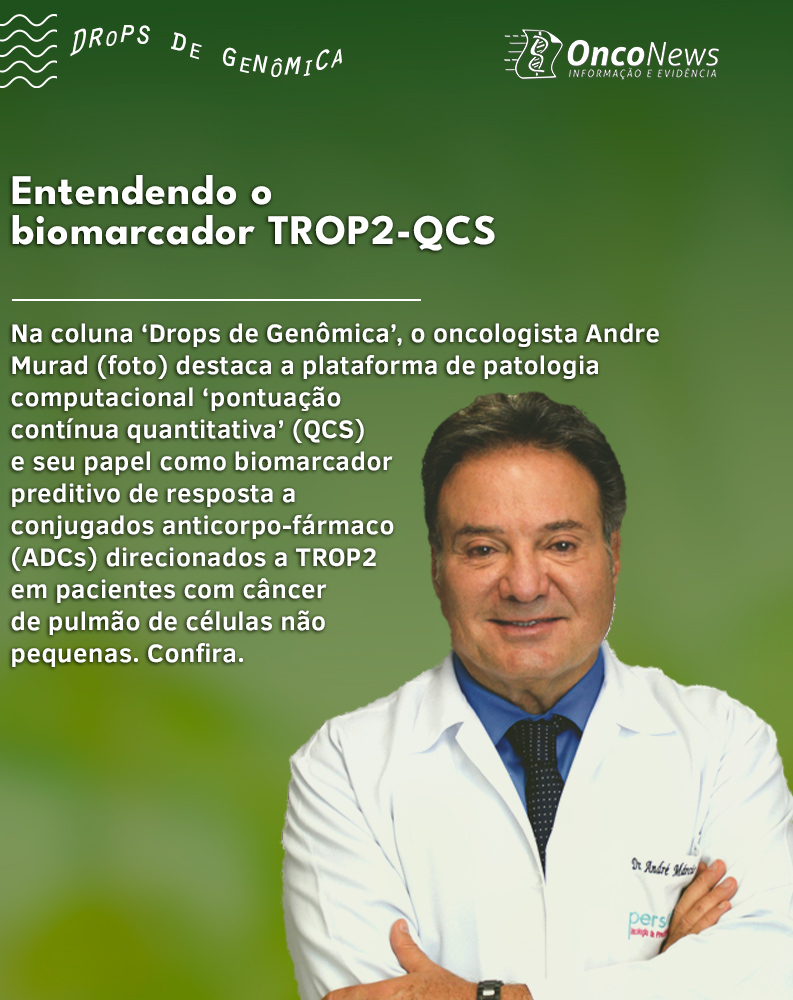 Os métodos tradicionais de avaliação da expressão de TROP2 por meio de pontuação visual de ensaios imunohistoquímicos não são preditivos de respostas a ADCs direcionados a TROP2 em pacientes com câncer de pulmão de células não pequenas. Saiba mais: tinyurl.com/4ywjy6hh