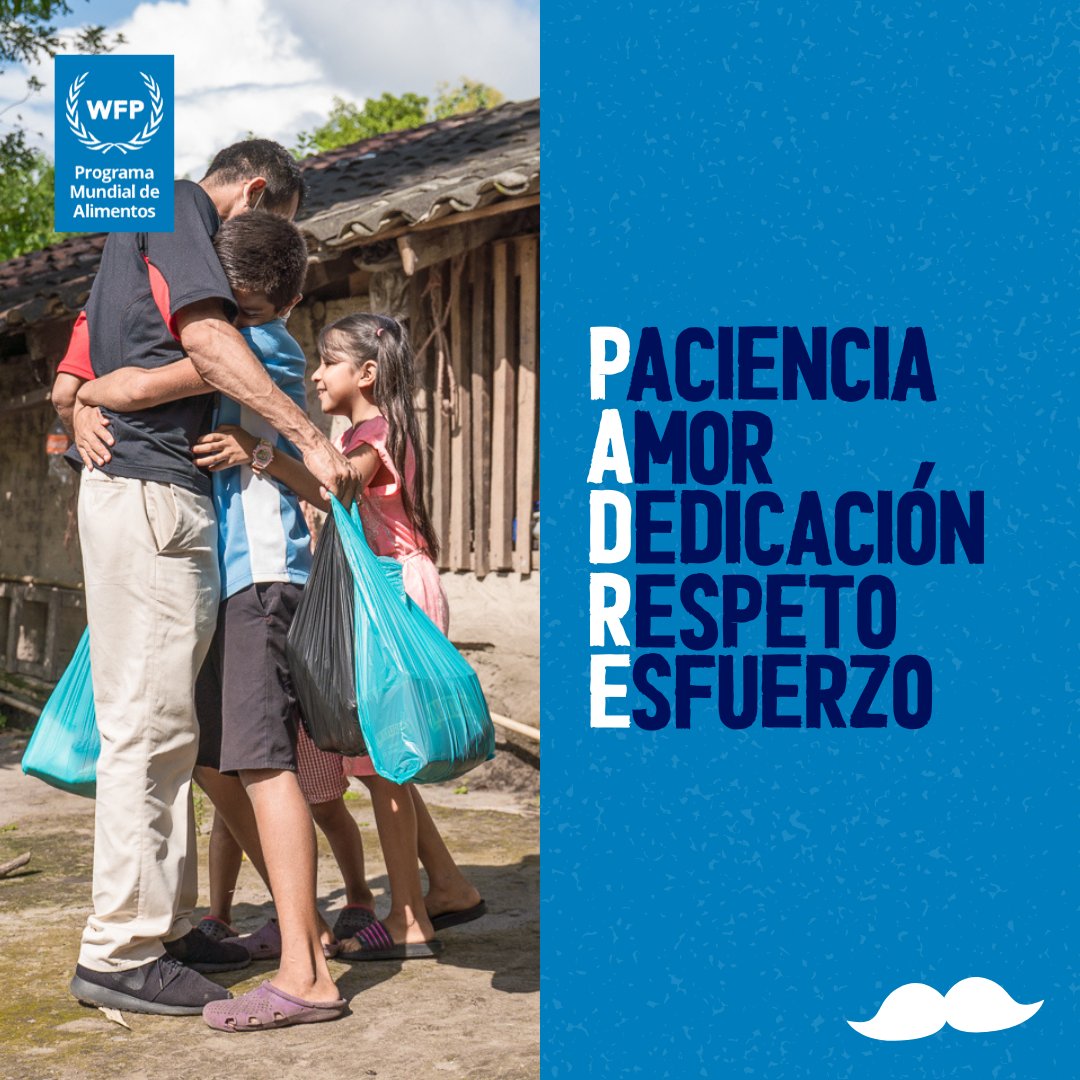 WFP_SV's tweet image. ¡Cuando un papá tiene acceso a alimentos nutritivos, sus hijos tienen acceso a un mundo mejor! 🌎

WFP 🇸🇻 reconoce el esfuerzo de cada papá que lucha por alimentar los sueños de sus familias 💙