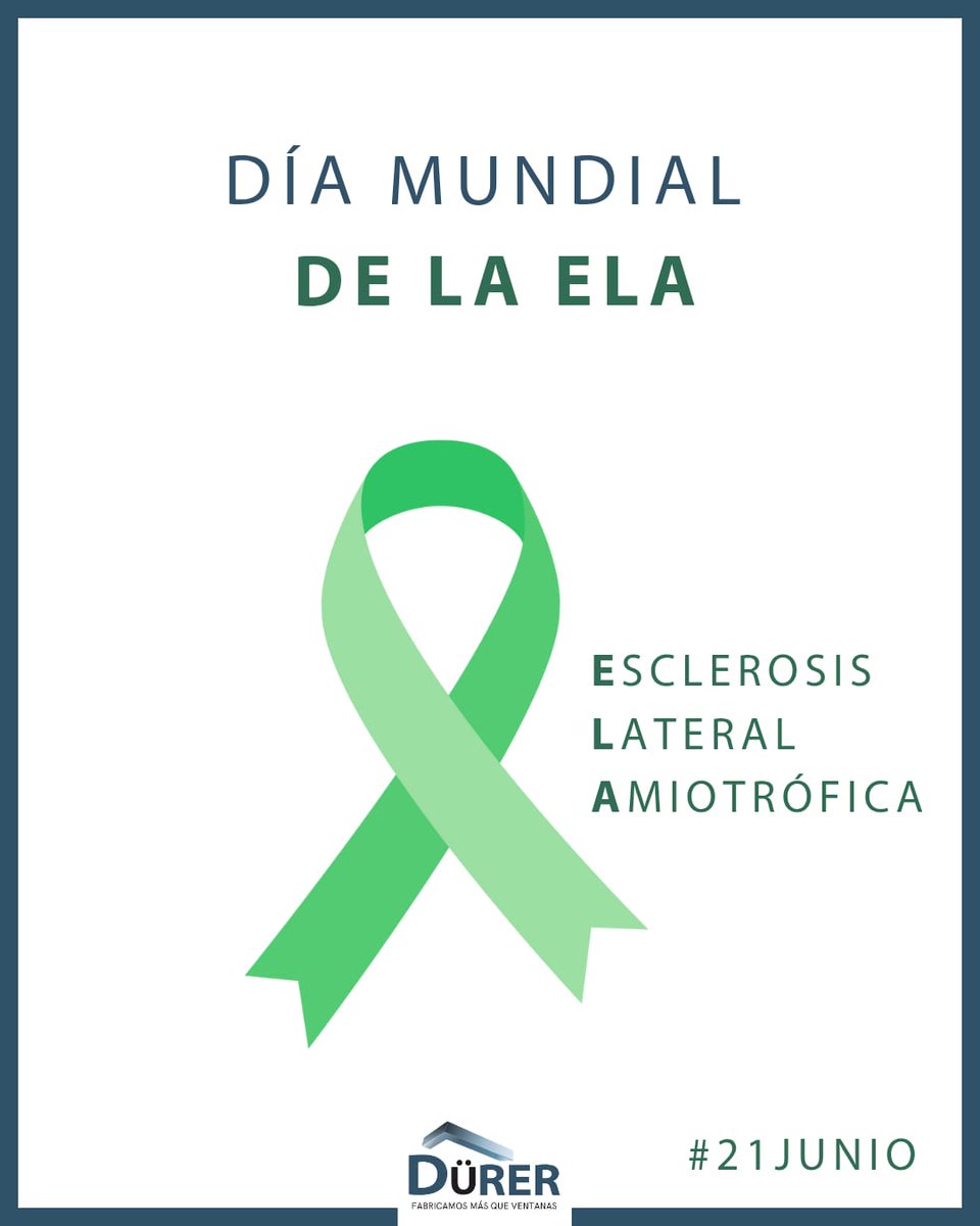 Hoy, en el Día Mundial de la ELA, desde Unión Dürer nos sumamos a la concienciación sobre esta enfermedad, apoyando la necesidad de destinar mayores recursos a la investigación que permita mejorar los tratamientos y la esperanza de vida de quienes conviven con la ELA.