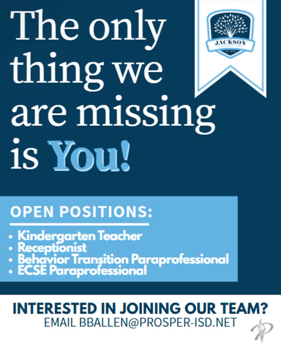 We are looking for some dynamic individuals to join our team! 🩵 <a href="/BriaHouff/">Bria Houff</a>