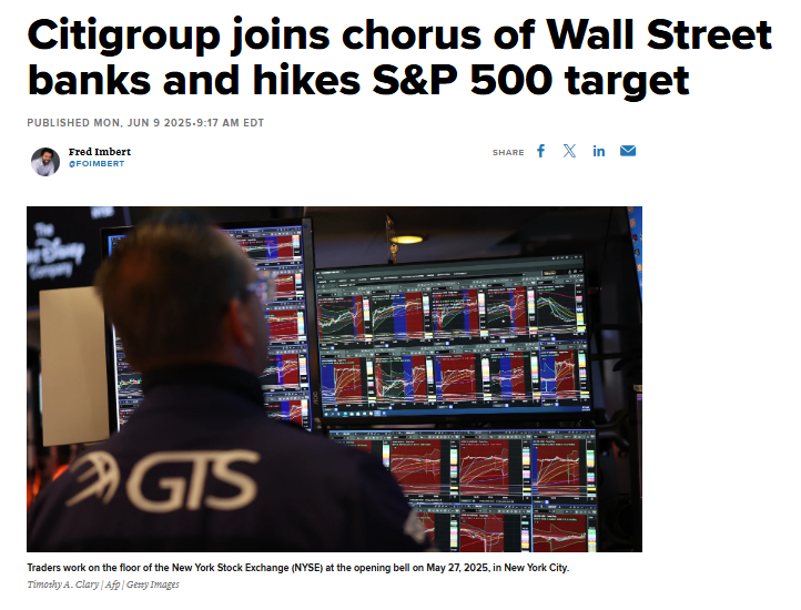 π¨ BREAKING : Citi alza il target per l'S&P 500 a 6.300 punti! πππ