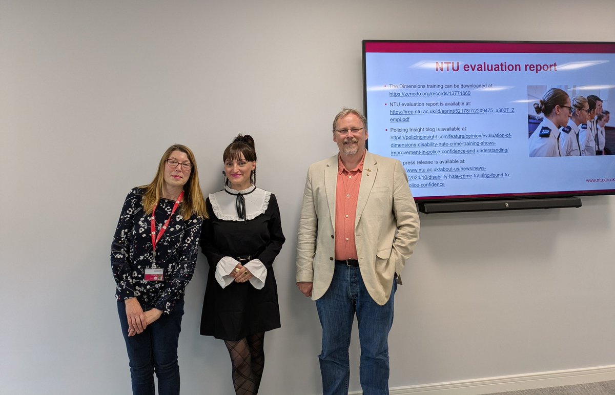 Dr Irene Zempi (She/Her) (@drirenezempi) on Twitter photo Fantastic to present our research on disability hate crime training with Professor Loretta Trickett and Martin Tangen (dream team!) at today's Showcase conference <a href="/NTUSocSciences/">NTU School of Social Sciences</a> <a href="/NLS_NTU/">Nottingham Law School</a> Fantastic to present our research on disability hate crime training with Professor Loretta Trickett and Martin Tangen (dream team!) at today's Showcase conference <a href="/NTUSocSciences/">NTU School of Social Sciences</a> <a href="/NLS_NTU/">Nottingham Law School</a>