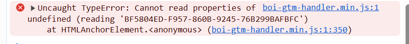 DarrenB_CoreHR's tweet photo. @talktoBOI Hi Eve, thanks for coming back. 

No visible user error. 

Clicking corporate and unincorp. amendment form just opens the same BOI page https://t.co/ZsUH60PyX5 in another tab. 

So appears as if not finding the form. Playing around with it I can get the following console error: https://t.co/4QGlM4m9rh