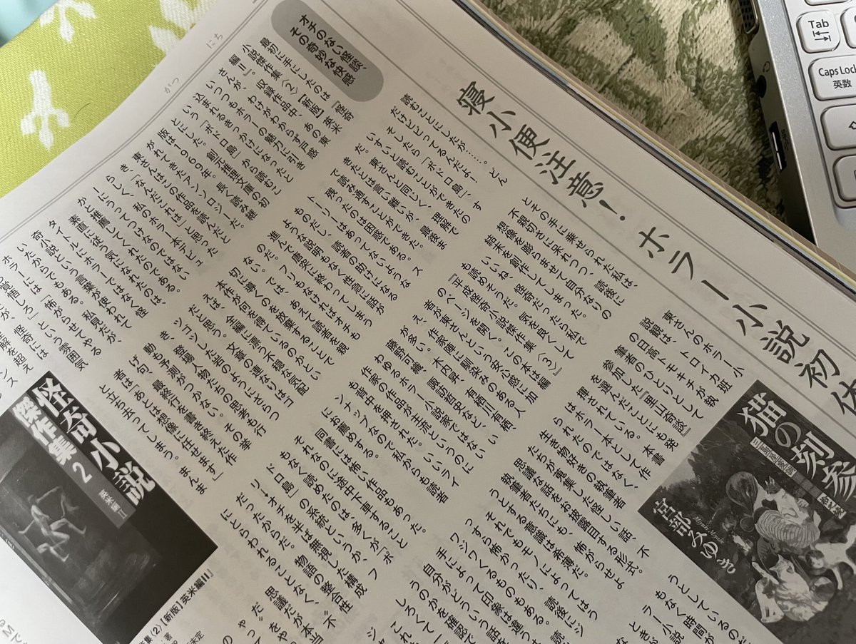「ダヴィンチ」７月号が到着。小生、北尾トロさんの人気連載「トロイカ学習帳」に登板しとります。実は「ホラー小説が大の苦手」とおっしゃるトロさん向けに、あまり怖くもグロくもない（笑）、不思議テイストの５冊をオススメしてみました！→