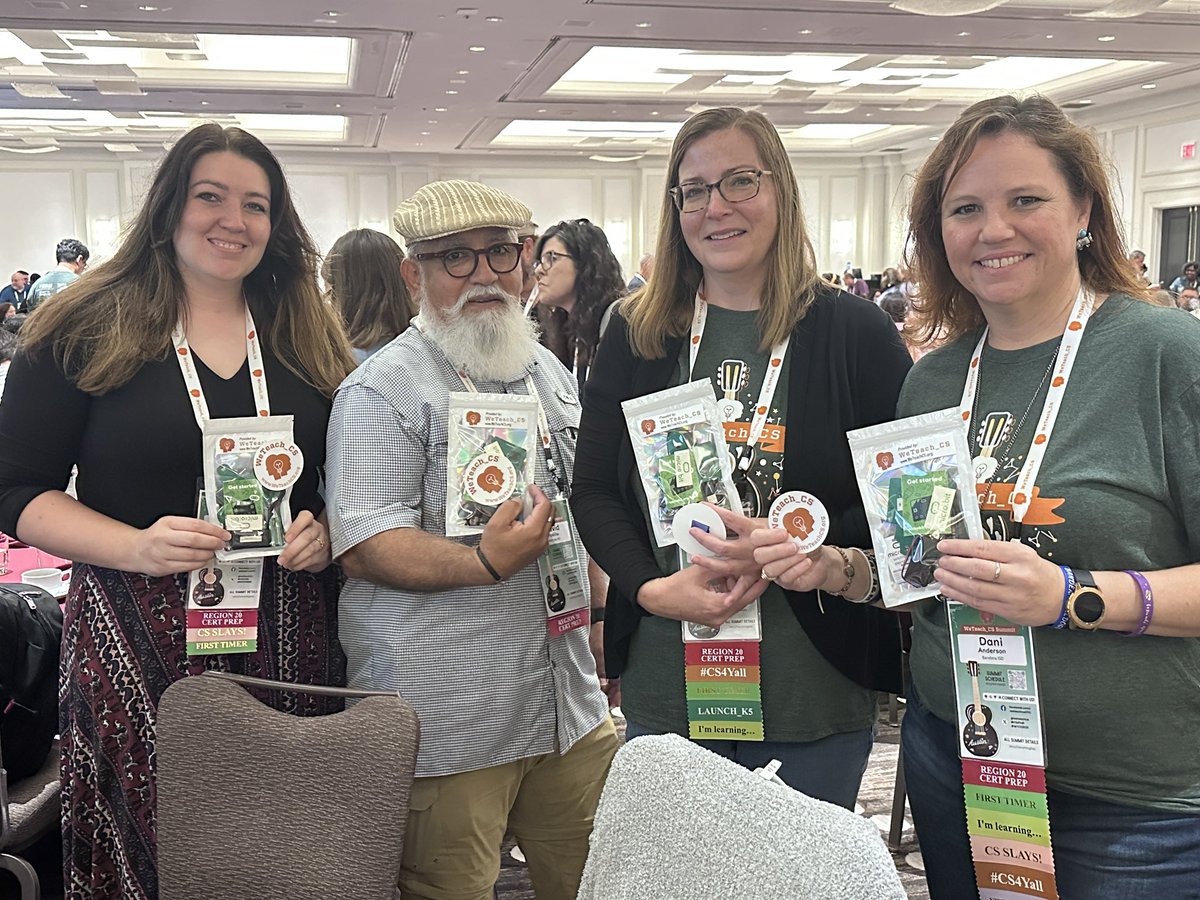 Susan F. Reeves (@susanfreeves) on Twitter photo Winners! Four of our <a href="/ESCRegion20/">ESC Region 20</a> <a href="/weteachcs/">WeTeach_CS, weteachcs.bsky.social</a> Certification Hub participants won <a href="/microbit_edu/">Micro:bit Educational Foundation</a> units at our Opening Session. Nice way to kick off the #WTCS25 Summit! Winners! Four of our <a href="/ESCRegion20/">ESC Region 20</a> <a href="/weteachcs/">WeTeach_CS, weteachcs.bsky.social</a> Certification Hub participants won <a href="/microbit_edu/">Micro:bit Educational Foundation</a> units at our Opening Session. Nice way to kick off the #WTCS25 Summit!