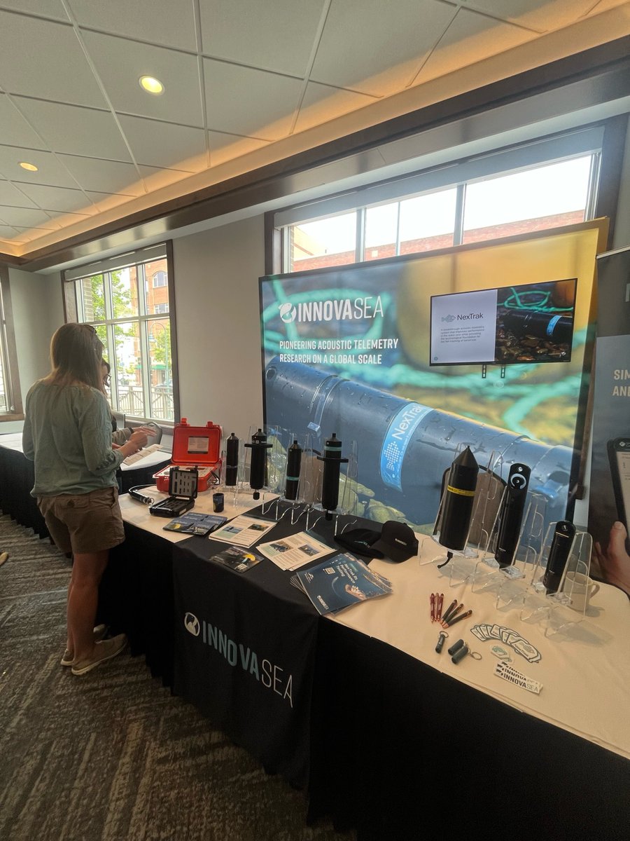 All set up at #ICFT in beautiful Traverse City, Michigan! 🐟 Swing by our booth to hear the latest on NexTrak and how it is contributing to this year’s theme: “Unraveling the mysteries of fish movement to inform better management and conservation decisions.” #FishTracking