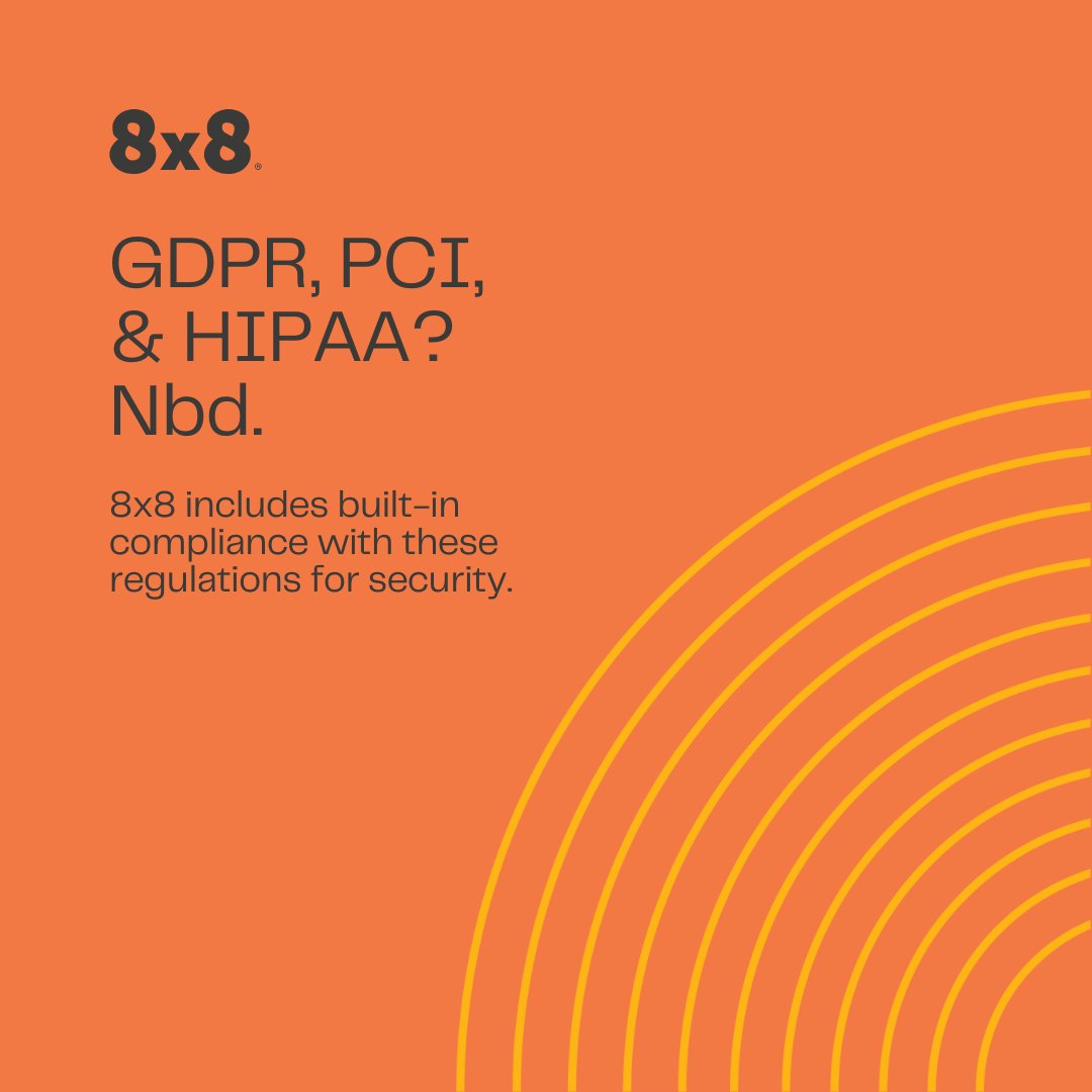 8x8 stays secure and automates the heavy lifting with built-in features like:
🔏 End-to-end encryption
🔍 Tokenization and real-time monitoring
❗️ AI-powered fraud detection
⛓️ Secure IVR payments and encrypted links
Ready to streamline your IT stack? Connect with us at