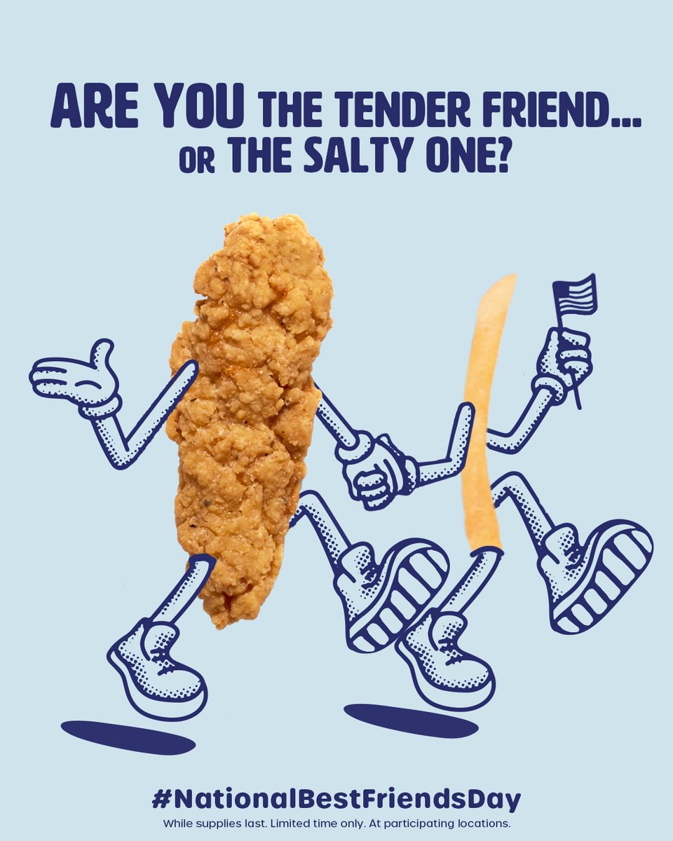 We go together like crispy and delicious Tenders &amp; Fries.