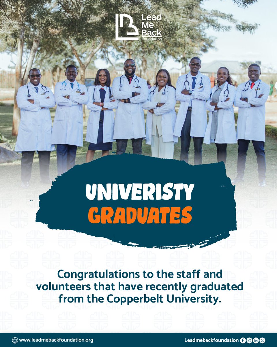 leadmeback21's tweet photo. We are proud to celebrate and congratulate the incredible staff and volunteers of the Lead Me Back Foundation who recently graduated from Copperbelt University! https://t.co/4YRHXKuXb7
