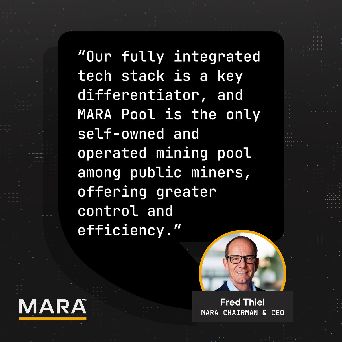 MARA's tweet photo. Since launch, MARA Pool’s block reward luck has outperformed the network average by over 10%, contributing to our industry-leading block production. https://t.co/3gmlFSA8lC