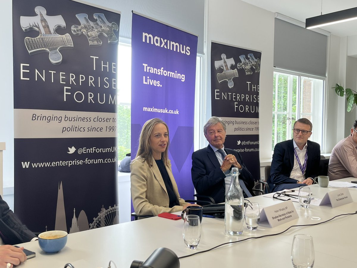 EntForumUK's tweet image. This afternoon we were delighted to welcome @Helen_Whately, Shadow Secretary of State for Work and Pensions to discuss the “Get Britain Working White Paper” with @EntForumUK members. Thank you to our kind hosts @MaxUKnews.