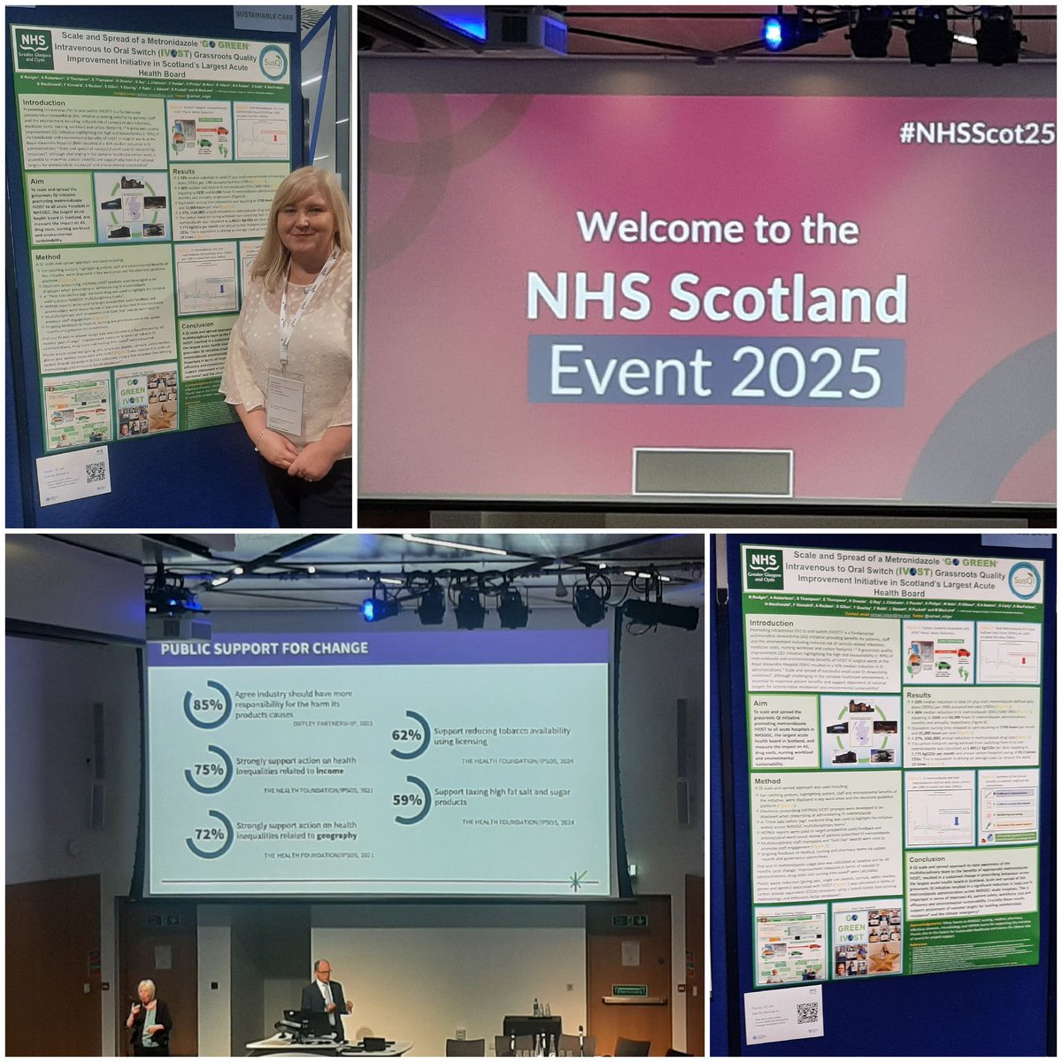 Inspiring day at #NHSScot25 Delighted to share our #Qi work on scale and spread of #GoGreen #IVOST in <a href="/NHSGGC/">NHS Greater Glasgow and Clyde</a> acute hospitals
#Innovation #Sustainability #smallchangematers
<a href="/NHSGGCPharmacy/">NHSGGC - Pharmacy Services</a> <a href="/raylibra6/">Gautamananda Ray</a> <a href="/SAPGAbx/">SAPG</a>