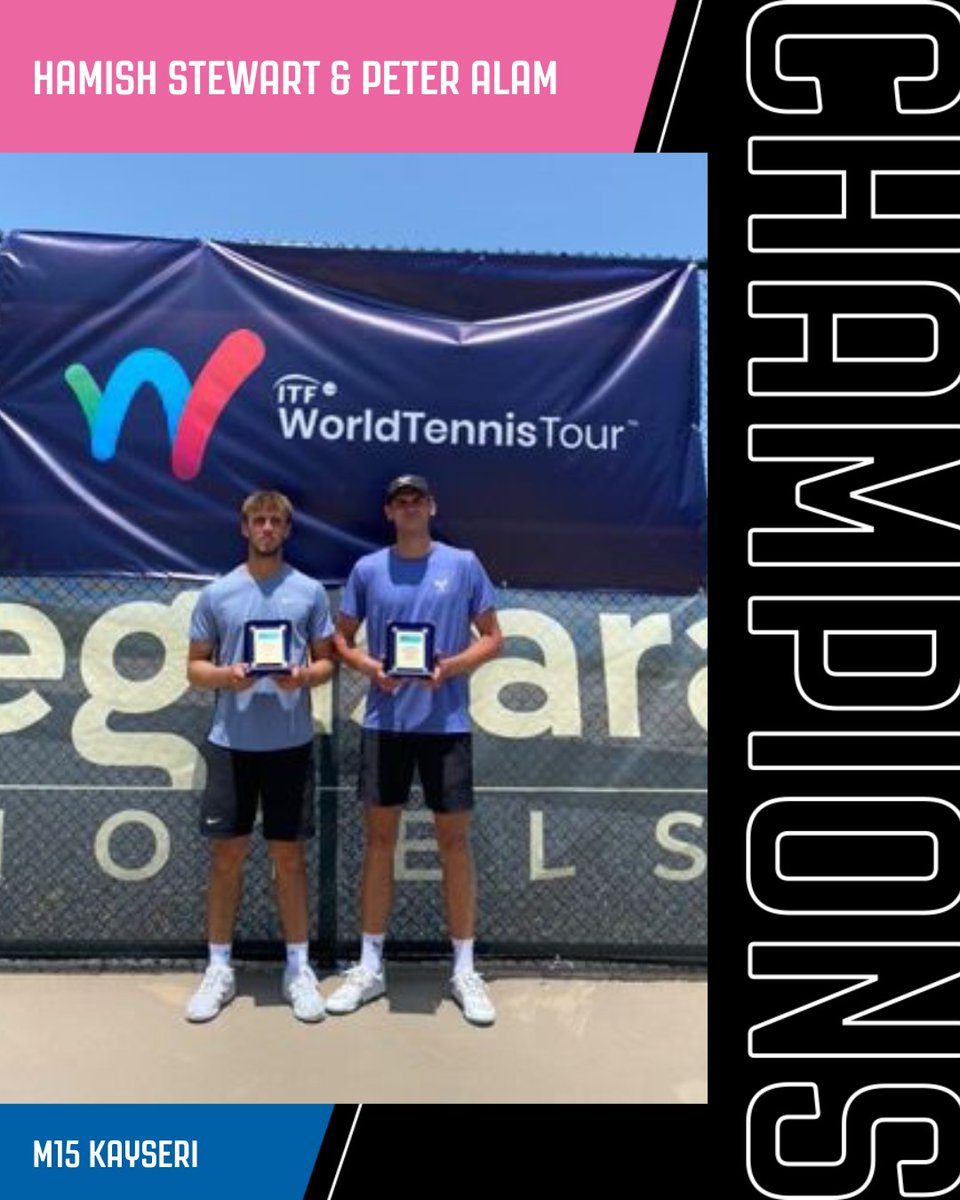 Hamish Stewart claims title number 7️⃣ of 2025 

Coming back from a set down, Hamish 🏴󠁧󠁢󠁳󠁣󠁴󠁿 &amp; partner Peter Alam fought to a 10-5 match tie-break win to claim the M15 doubles trophy in Turkey 🏆 giving Hamish his seventh title of the year 🎊