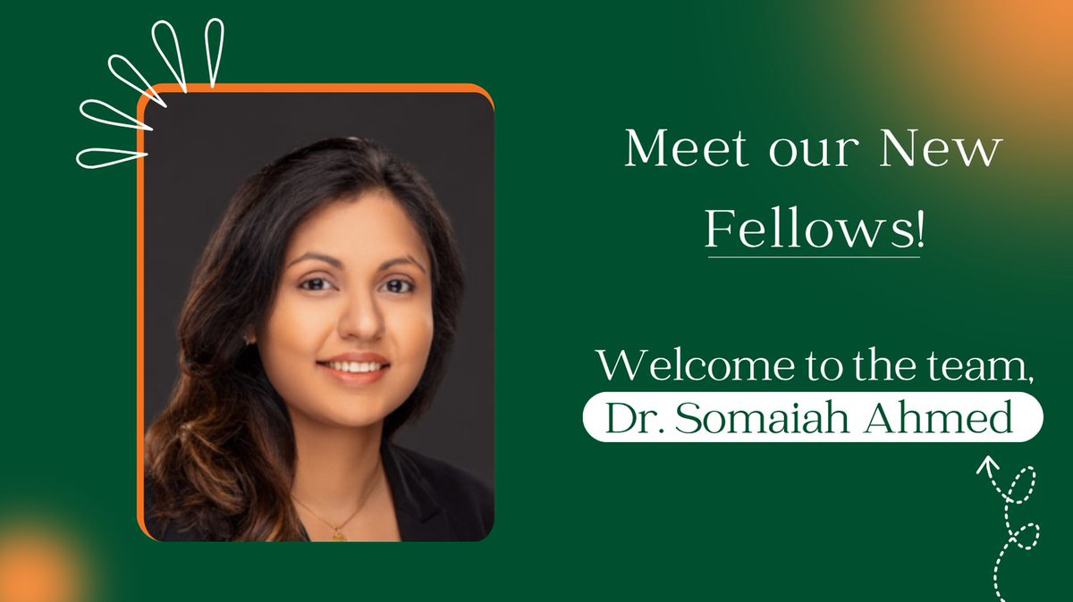 🌟 Welcome to our Division of Neonatology Fellows! 🌟

Dr. Ahmed is passionate about mentorship, global health &amp; improving outcomes for vulnerable newborns. She loves yoga, hiking, cooking, &amp; hunting for the best poke bowls &amp; Latin eats! 🍲🌮

#Welcome #Neonatology #Pediatrics