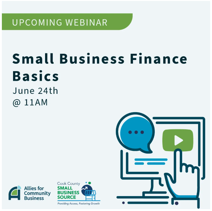Join @allies4cb June 24th at 11:00 AM for an overview of what is required to apply for a small business loan and details about A4CB’s business coaching service. To learn more and register, visit: loom.ly/uXcGLBU #ChiBizHub