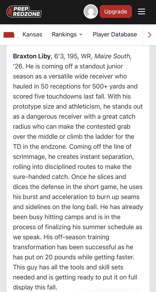 braxton_liby07's tweet image. Thanks @cargile_wade @PrepRedzone for the write up! @Coach5fur