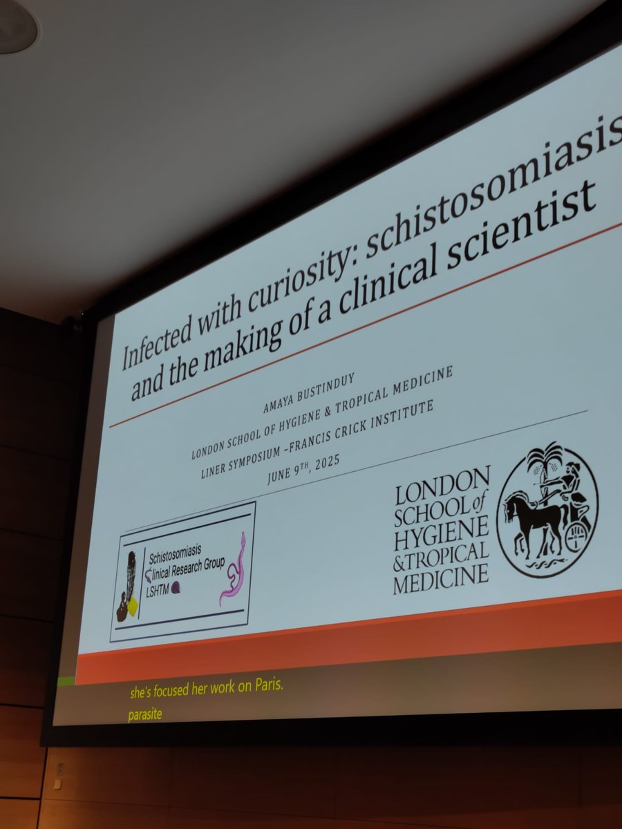 London Infection Network for/by ECRs (LINE) (@londonecr) on Twitter photo This has been a fantastic day! We’re excited that we are ending on an inspiring keynote by Amaya Bustinduy <a href="/LSHTM/">London School of Hygiene & Tropical Medicine</a> showcasing her science focussing on schistosomiasis and reflecting on her journey as a clinical scientist. #LINEsymposium2025 This has been a fantastic day! We’re excited that we are ending on an inspiring keynote by Amaya Bustinduy <a href="/LSHTM/">London School of Hygiene & Tropical Medicine</a> showcasing her science focussing on schistosomiasis and reflecting on her journey as a clinical scientist. #LINEsymposium2025