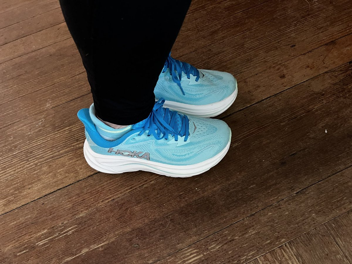 MomBlastsOff's tweet photo. Thank you Berkshire Running Center for helping me find a great pair of HOKA sneakers to train in for the #elcaminodesantiago2026 #momblastsoff https://t.co/Xy6cQC3OqM