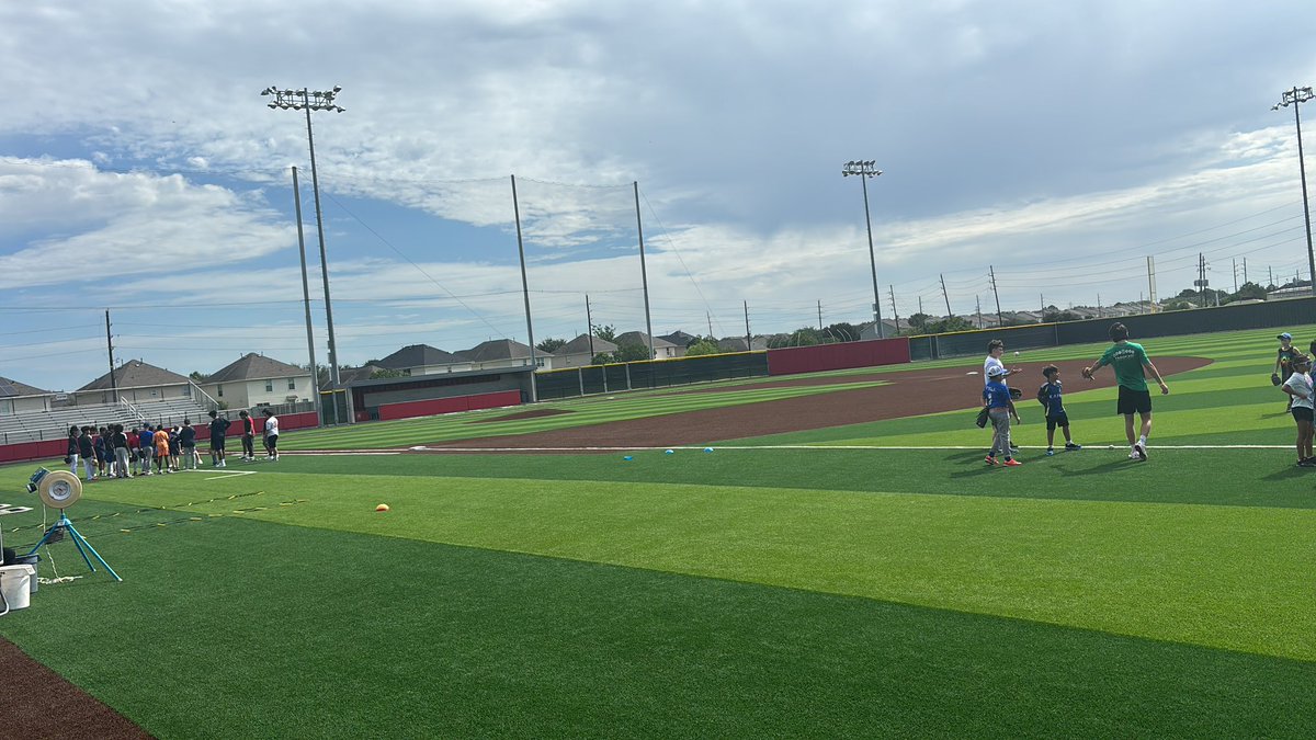 Day 1 of Baseball Camp underway at the Lake House.