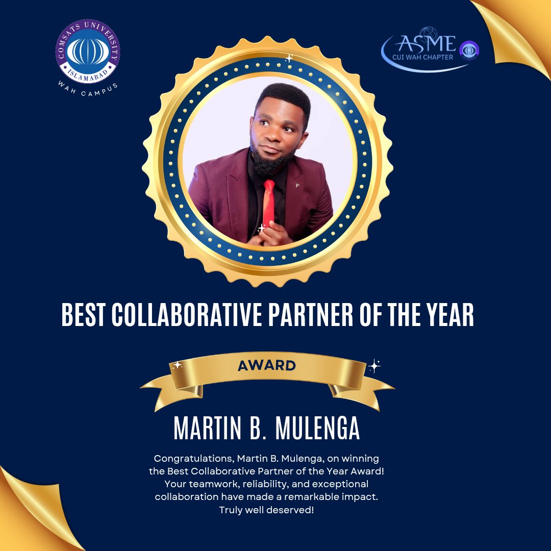 Green_Cosmos6's tweet photo. We are thrilled to celebrate our CEO @Martin_BM7 for receiving two prestigious international awards in a row:

🏆 Best Young Community Leader of the Year 2024/25 – Young Achiever Africa Awards
🤝 Best Collaborative Partner of the Year 2024/25 – American Society of Mechanical https://t.co/hIL8aGX1sO