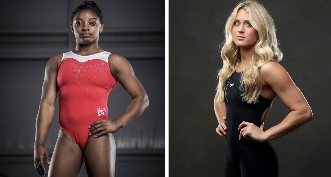 Grant Stinchfield on X: "On Friday, Simone Biles took a swipe at @Riley_Gaines_ , mocking her appearance and claiming she “looks like a man” — all because Gaines criticized a Minnesota high
