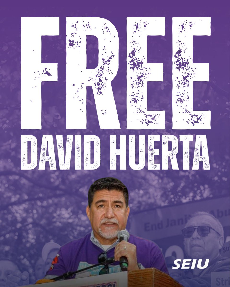 April Verrett (@seiupres) on Twitter photo ICE agents injured and detained <a href="/seiucalifornia/">SEIU California</a> President David Huerta - an American citizen - while he was advocating for immigrant workers.
Let's be clear: we WILL defend our First Amendment right to protest.
Free David Huerta.
End Ice Raids Now. ICE agents injured and detained <a href="/seiucalifornia/">SEIU California</a> President David Huerta - an American citizen - while he was advocating for immigrant workers.
Let's be clear: we WILL defend our First Amendment right to protest.
Free David Huerta.
End Ice Raids Now.