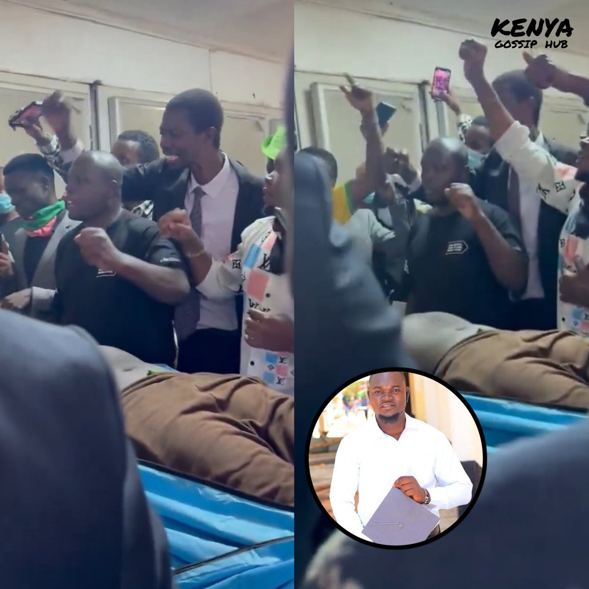 Youth pay tribute to Albert Ojwang inside City Mortuary during his body viewing.