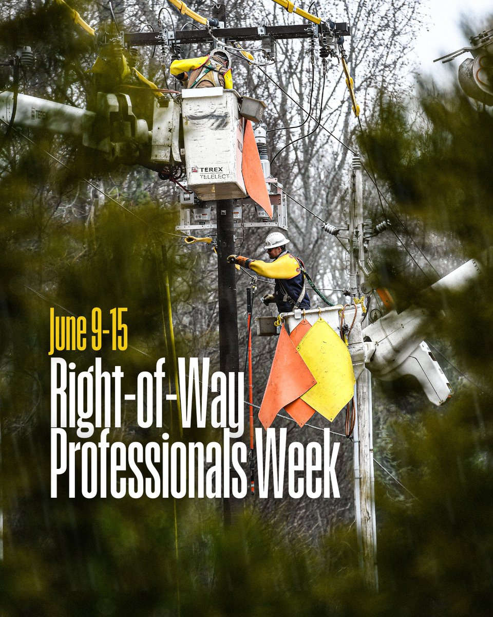 This week (June 9-15) is Right-of-Way Professionals Week! We thank the dedicated men and women who work diligently to build and maintain the essential infrastructure that connects our communities and drives progress. 💪❤️