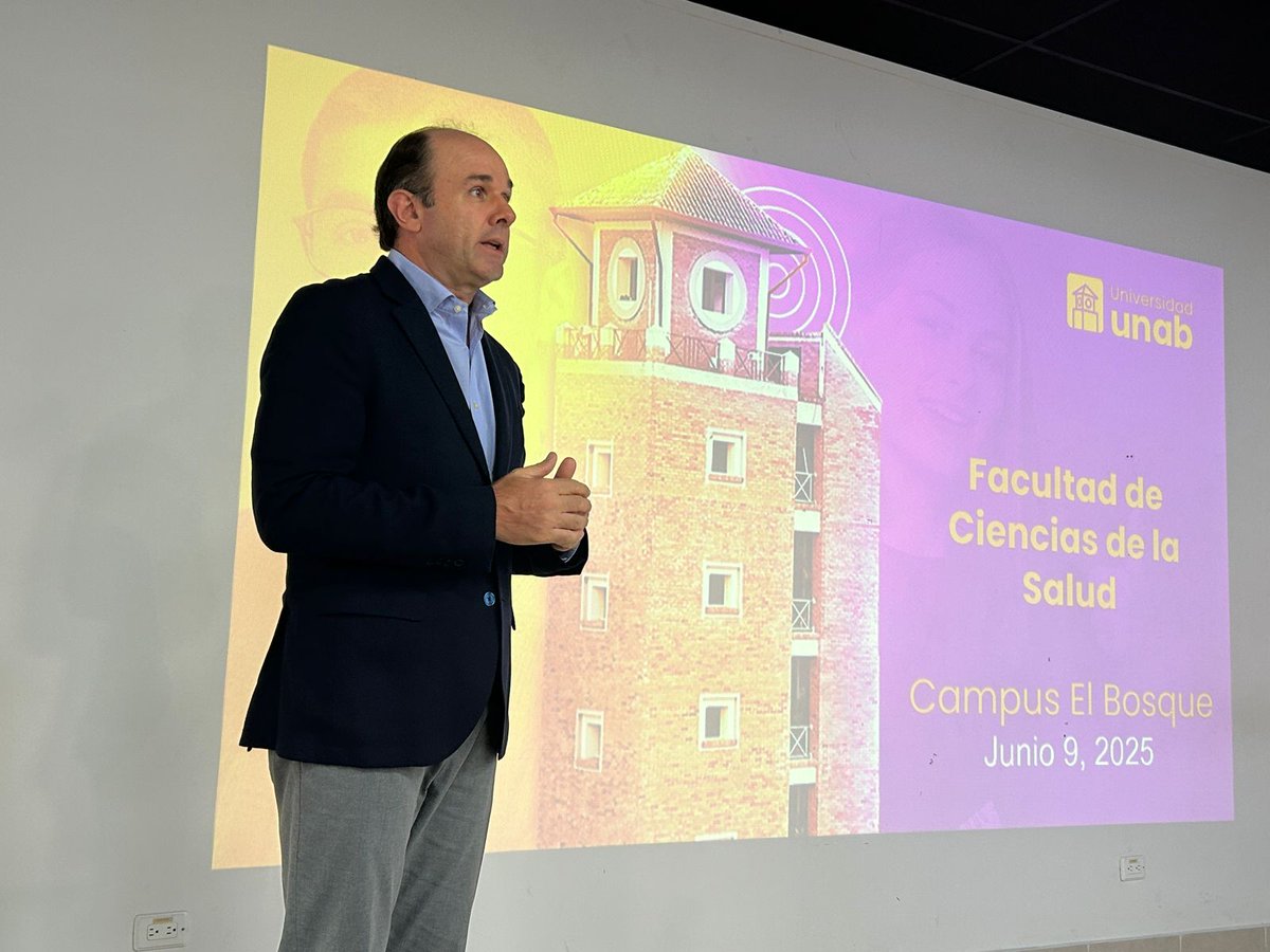 #AEstaHora El rector de la <a href="/unab_online/">Universidad UNAB</a>, <a href="/jmontoyabozzi/">Juan Camilo Montoya</a> presenta el proyecto de modernización de la infraestructura de la facultad de Ciencias de la Salud que opera en el campus del Bosque en #Floridablanca