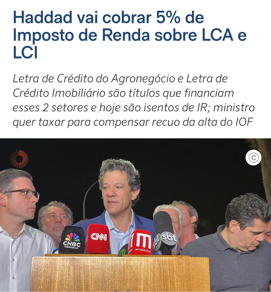 Já dizia o Vin Diesel ou Toretto: Aqui é o Brasil!

E começamos a semana com uma possível retirada de isenção de impostos de alguns ativos, que compõem a carteiras de renda fixa de diversos investidores brasileiros.

O que vai gerar um menor retorno para os seus investimentos.