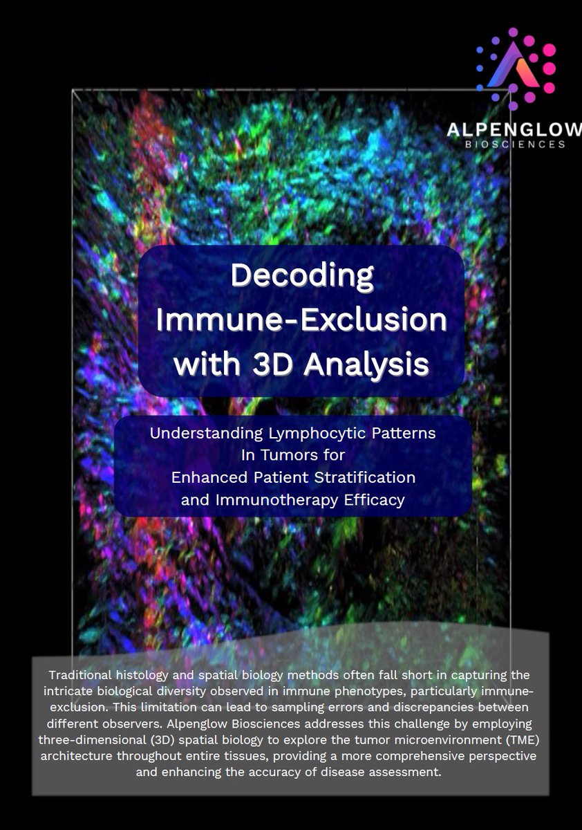 🧬 The immune response is 3D, your data should be too.

Alpenglow reveals full tumor architecture, immune cell patterns &amp; collagen barriers in intact tissue. Learn more: shorturl.at/6xFeC 

📍At #EACR2025? Let’s talk: shorturl.at/4wXot