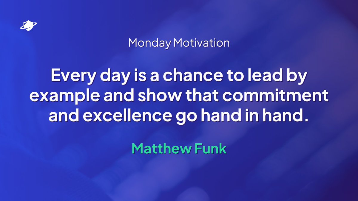 #MondayMotivation Start your week with purpose! 🌟

Let your dedication inspire others. When you bring your best self to the table, you raise the bar for everyone around you. 💪