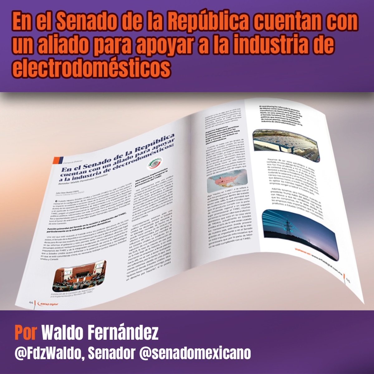 @ANFAD_Oficial (@anfad_oficial) on Twitter photo "En el Senado de la República cuentan con un aliado para apoyar a la industria de electrodomésticos" por Waldo Fernández <a href="/FdzWaldo/">Waldo Fernández</a>, Senador <a href="/senadomexicano/">Senado de México</a>
En anfaddigital.com.mx
bit.ly/43xyBwj "En el Senado de la República cuentan con un aliado para apoyar a la industria de electrodomésticos" por Waldo Fernández <a href="/FdzWaldo/">Waldo Fernández</a>, Senador <a href="/senadomexicano/">Senado de México</a>
En anfaddigital.com.mx
bit.ly/43xyBwj