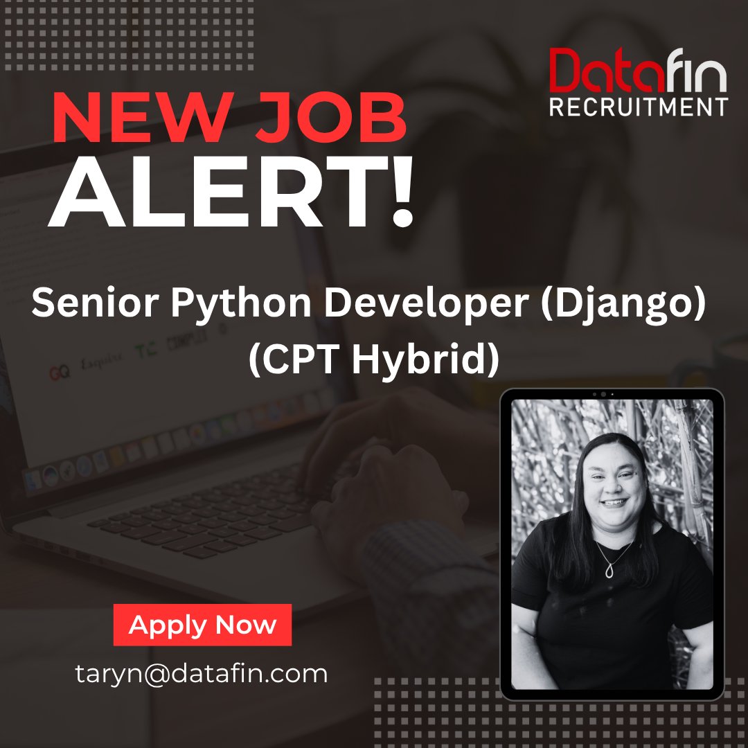 DatafinSA's tweet image. LEAD the technical modernisation of a Django-based insurance platform of a well-established Financial Services provider seeking the coding expertise of a Senior Python Developer.
Apply here - datafin.com/job/senior-pyt…
#seniorpythondeveloper #datafinrecruitment