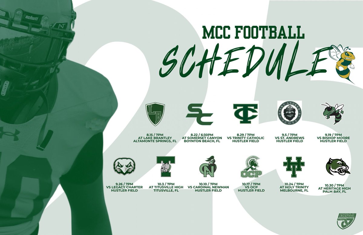 Mcc Official Schedule. Let’s Go!  #hustlers #mccfootball #highschoolfootball