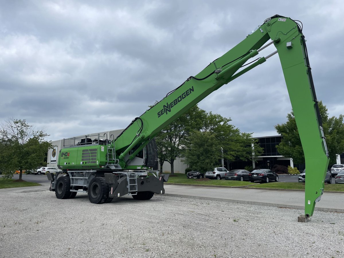 BrandeisEqCo's tweet photo. When precision & productivity are non-negotiable, the Sennebogen 840M delivers. With serious reach & lift power, it's built for high-demand material handling—scrap, timber, ports & more #BrandeisMachinery #Sennebogen #ProductivityInMotion
--NOW IN STOCK!-- https://t.co/9tPAMPCJ1Q