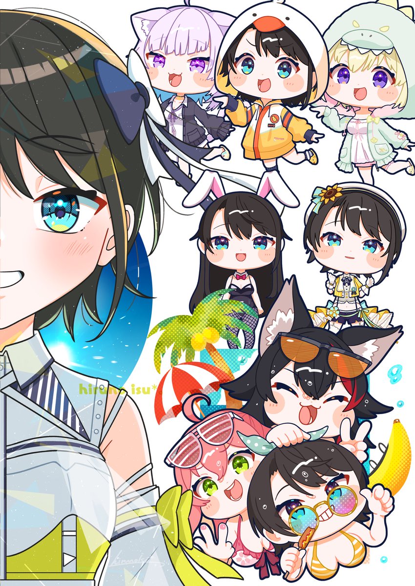 大空スバル ,獅白ぼたん 「『星灯/星駆ける空へ』 #プロテインザスバル」|昼野いす*。｜ご依頼受付中のイラスト