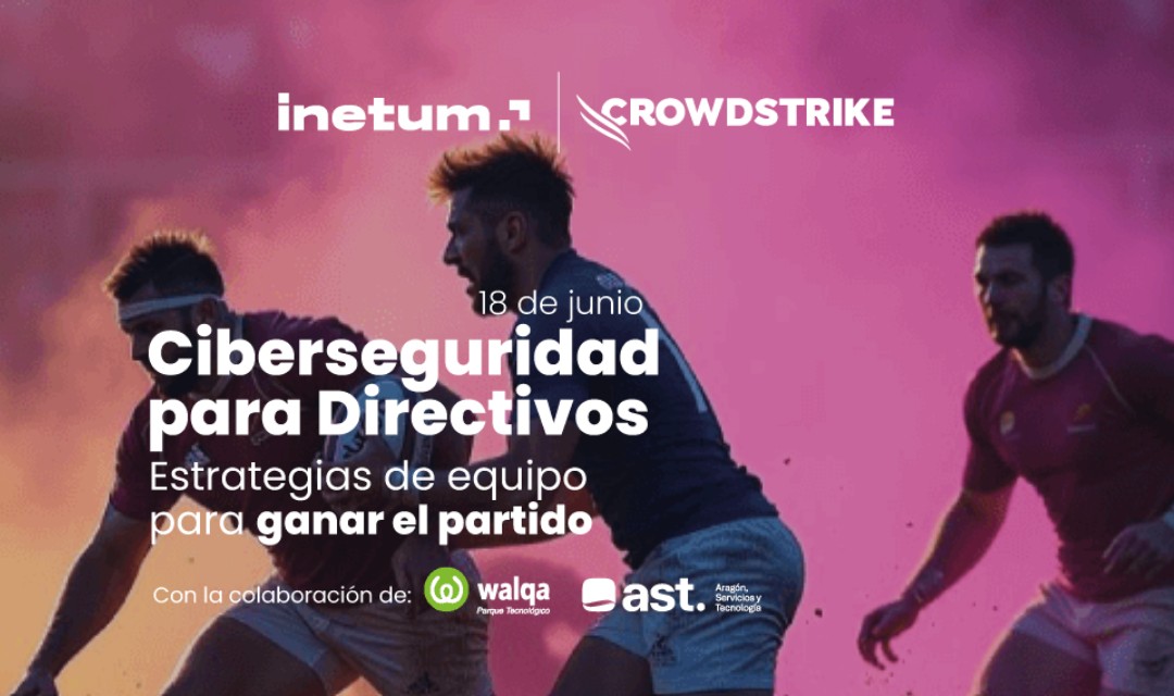[#España] Desde Inetum respondemos al #crowdfunding del <a href="/quebrantarugby/">QuebrantahuesosRC</a> y junto a <a href="/WALQAPT/">Parque Tecnológico Walqa</a>, <a href="/tuitAST/">AST</a> y <a href="/CrowdStrike/">CrowdStrike</a> organizamos un #evento sobre gestión de equipos y #ciberseguridad con el #rugby como hilo conductor.

engage.inetum.com/evento-ciberse…

<a href="/ferugby/">España Rugby</a> 
#B2B2S 
#WeAreInetum
