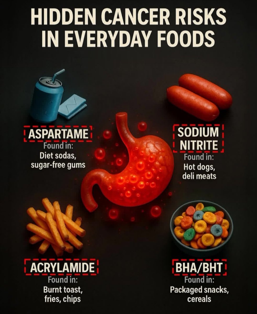 Aspartame, sosium nitrate, acrylamide, and BHA/BHT - these are some of the most common additives linked to cancer and found in your favorite foods.