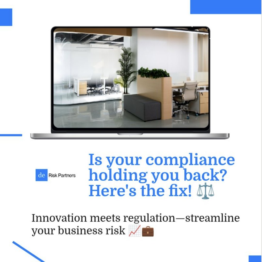 Simple compliance tips that work:

1) Know your risks
2) Align with business goals
3) Stay flexible
4) Focus on key regs
5) Start with culture

"De Risk Partners knew we needed a different approach." – Credit Union CCO
Build compliance that fits. deriskpartners.io