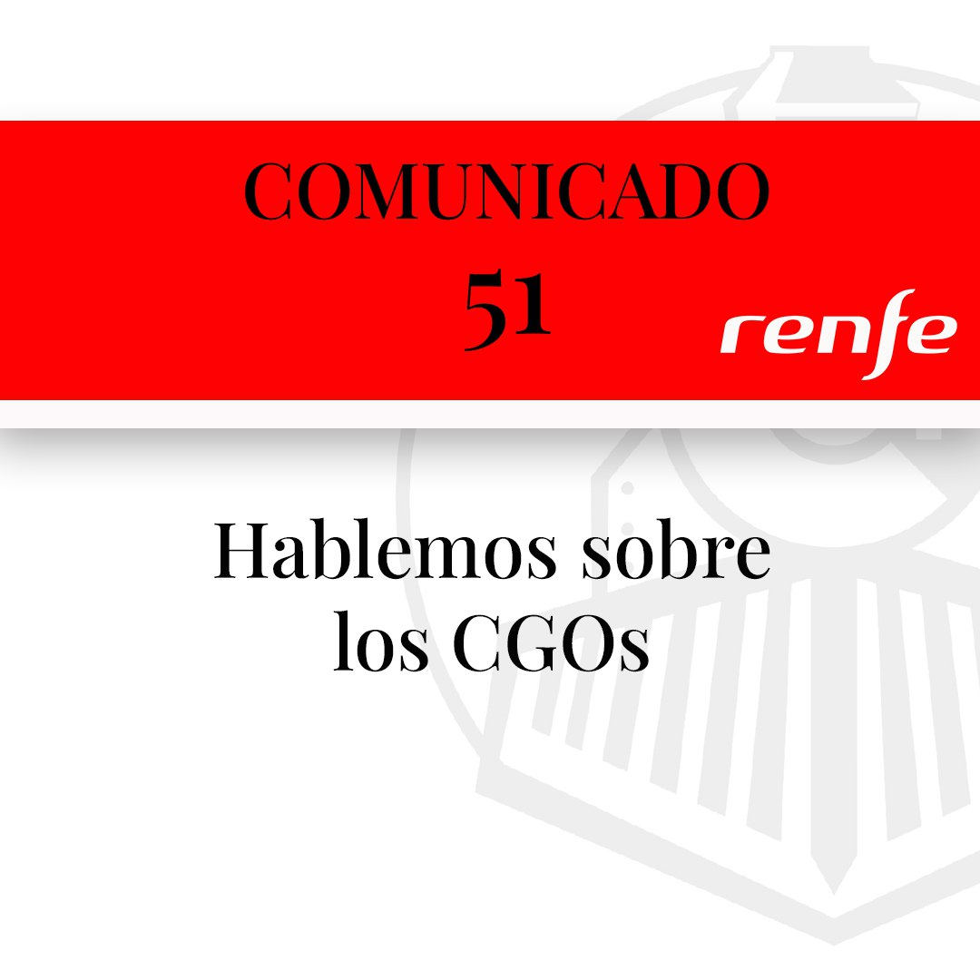 😟 Desde hace ya tiempo, se ha puesto de manifiesto la preocupación colectiva ante las transformaciones que han afectado la operatividad y la eficiencia de los CGO de Renfe.

🛑 Las personas trabajadoras se encuentran limitadas para acceder a plazas en áreas ajenas al ámbito