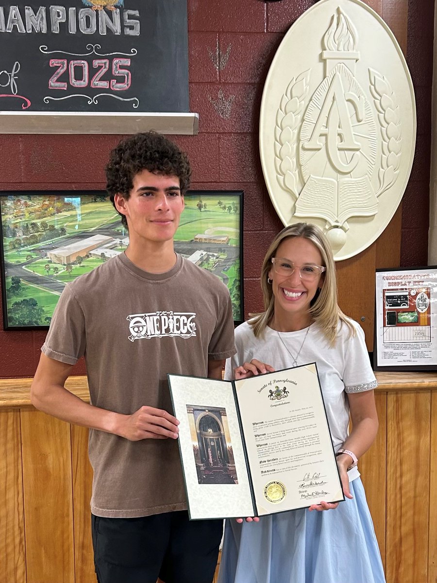 Congratulations to Annville-Cleona School District Junior, David Moran on winning the 2025 PIAA State Track and Field State title in the Class AA Boys’ 800-Meter Dash with a time of 1:56.17. He also placed first in the District III championships in the same event.