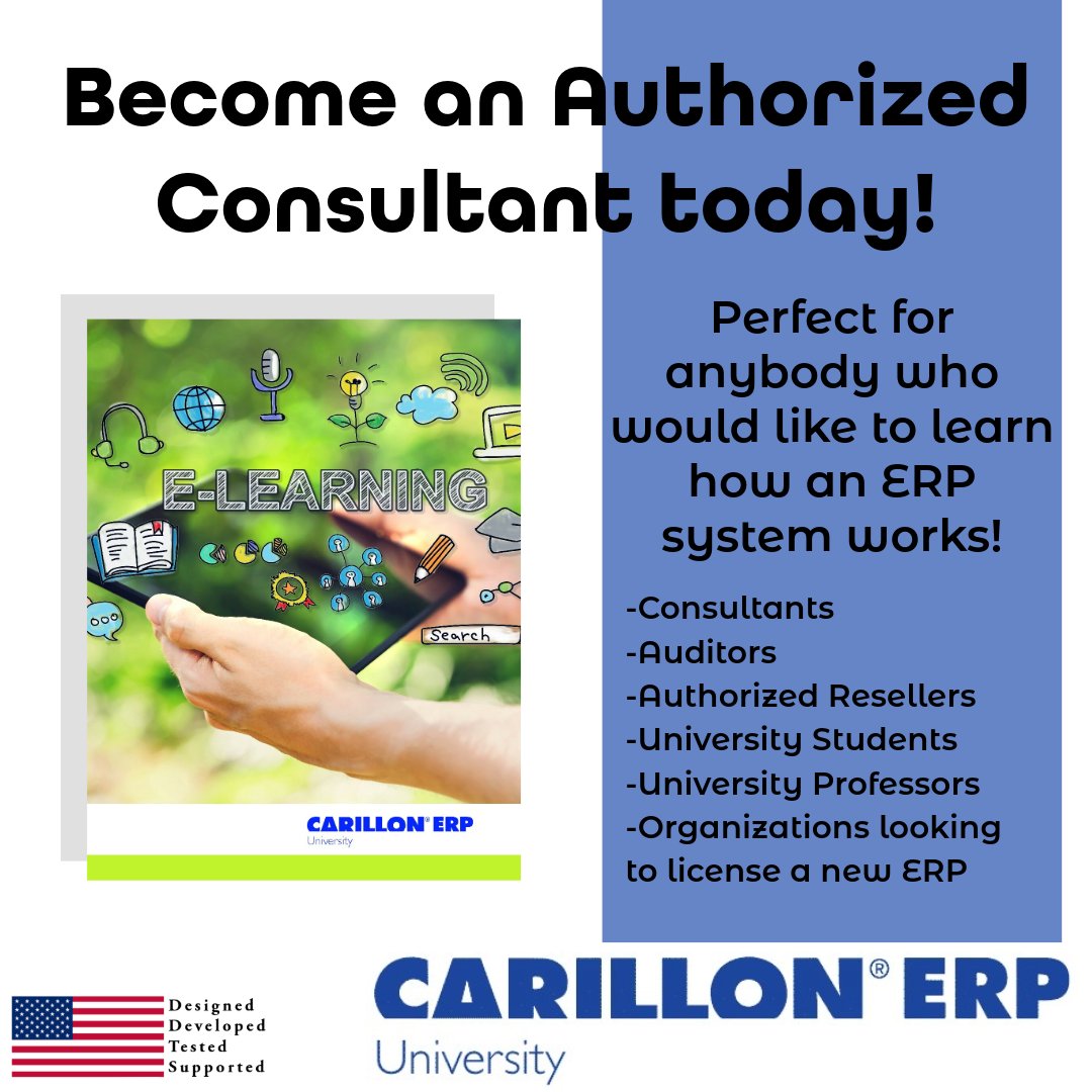Are you a college student wanting to make your resume stand out?  Or do you want to know how a functional ERP works? 
Start your journey today by visiting our website! 🚀 
carillonuniversity.com
#ERP #Consulting #CarillonERP #AuthorizedConsultant #ERPsolutions #BuildYourResume