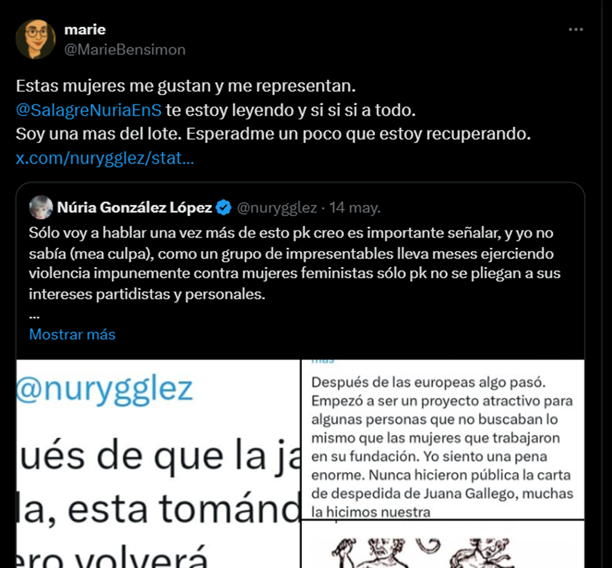 Perfiles que retuitean posts de extrema derecha están intentando vincular a #FeministasAlCongreso con el blanqueamiento del velo.
Mienten. Manipulan. Difaman.