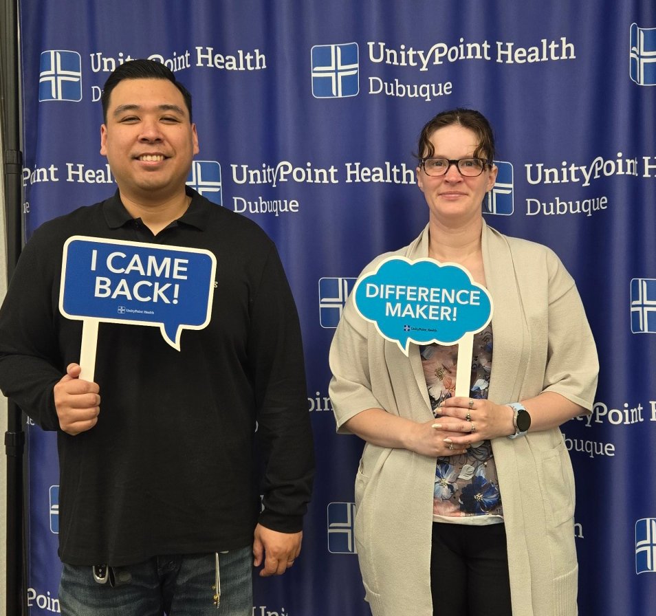 Please join us in welcoming our newest #DifferenceMakers to the UnityPoint Health - Dubuque team 🎉 
⭐ Ernest Kumar, RN, Med/Surg
⭐ Silver Richardson-Hart, Housekeeper
➡️Interested in a career that makes a difference? Visit unitypoint.org/join-our-team